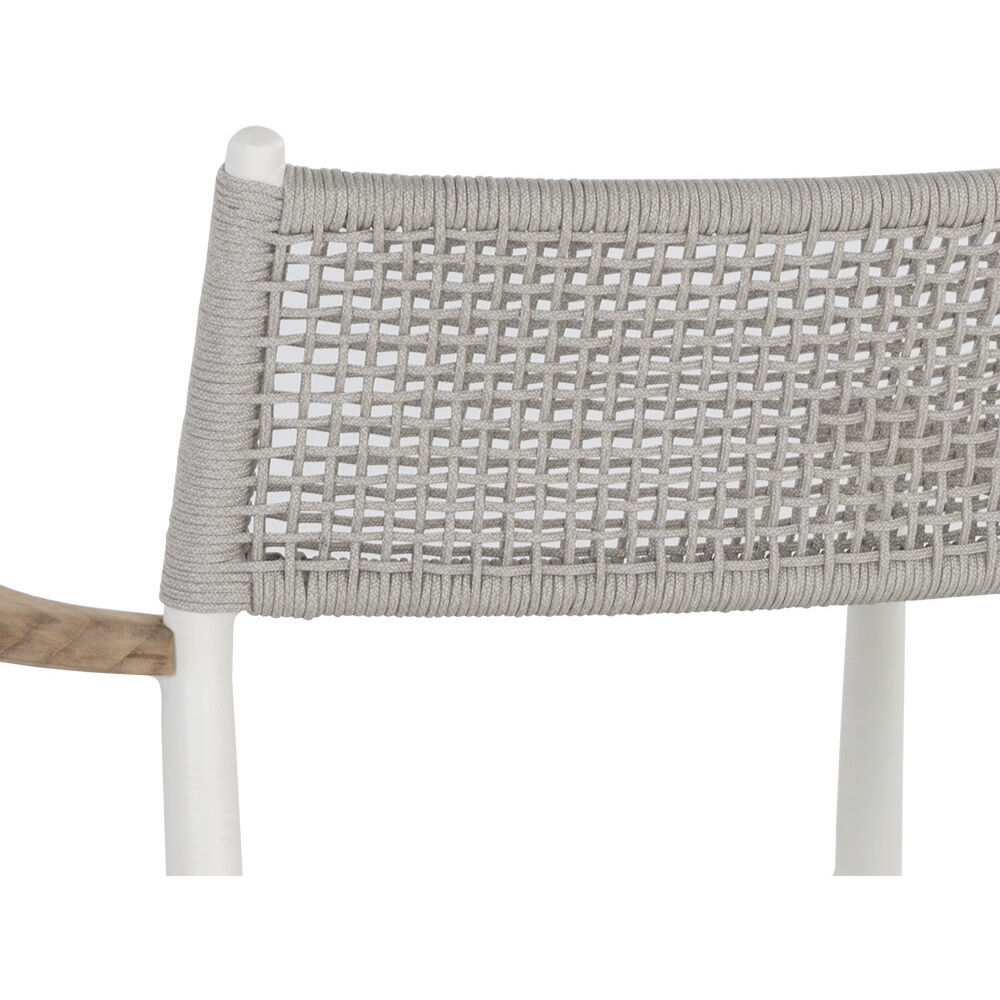 Kona White Outdoor Stackable Dining Armchair, Set Of 2